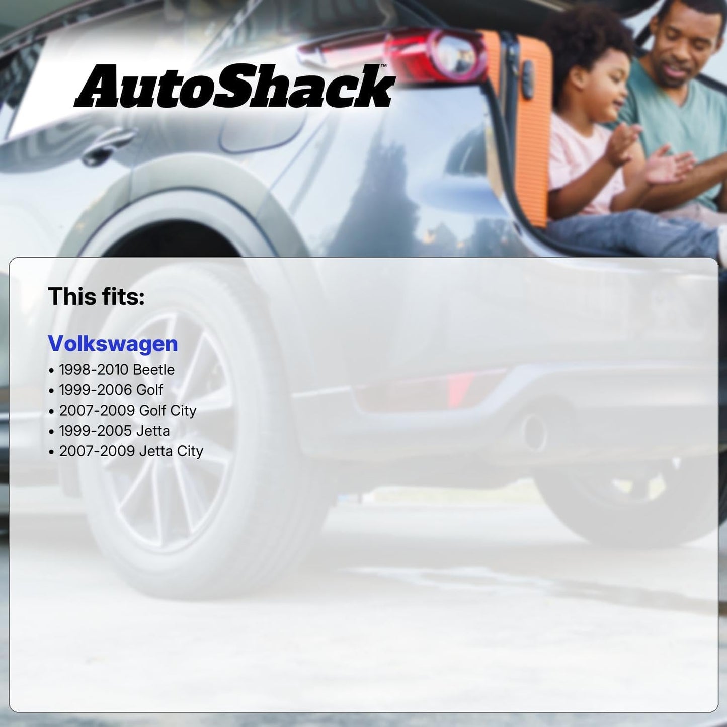 AutoShack Front Complete Strut & Coil Spring Assembly with Rear Shock Absorbers Set for VW Jetta City Golf City 1998-2006 Beetle V6 | Full-vehicle Suspension System Replacement Kit KS5986-0025