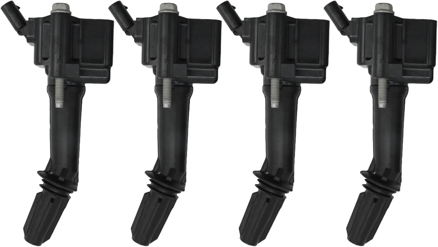 Set of 4 UF802 Ignition Coil Pack Replacement for Chevy Equinox/Malibu/Cruze/Volt 2016-2019, Buick Encore, GMC Terrain 1.4L 1.5L 1.6L | Replaces 12635672 12670053 5C2095 (Black)