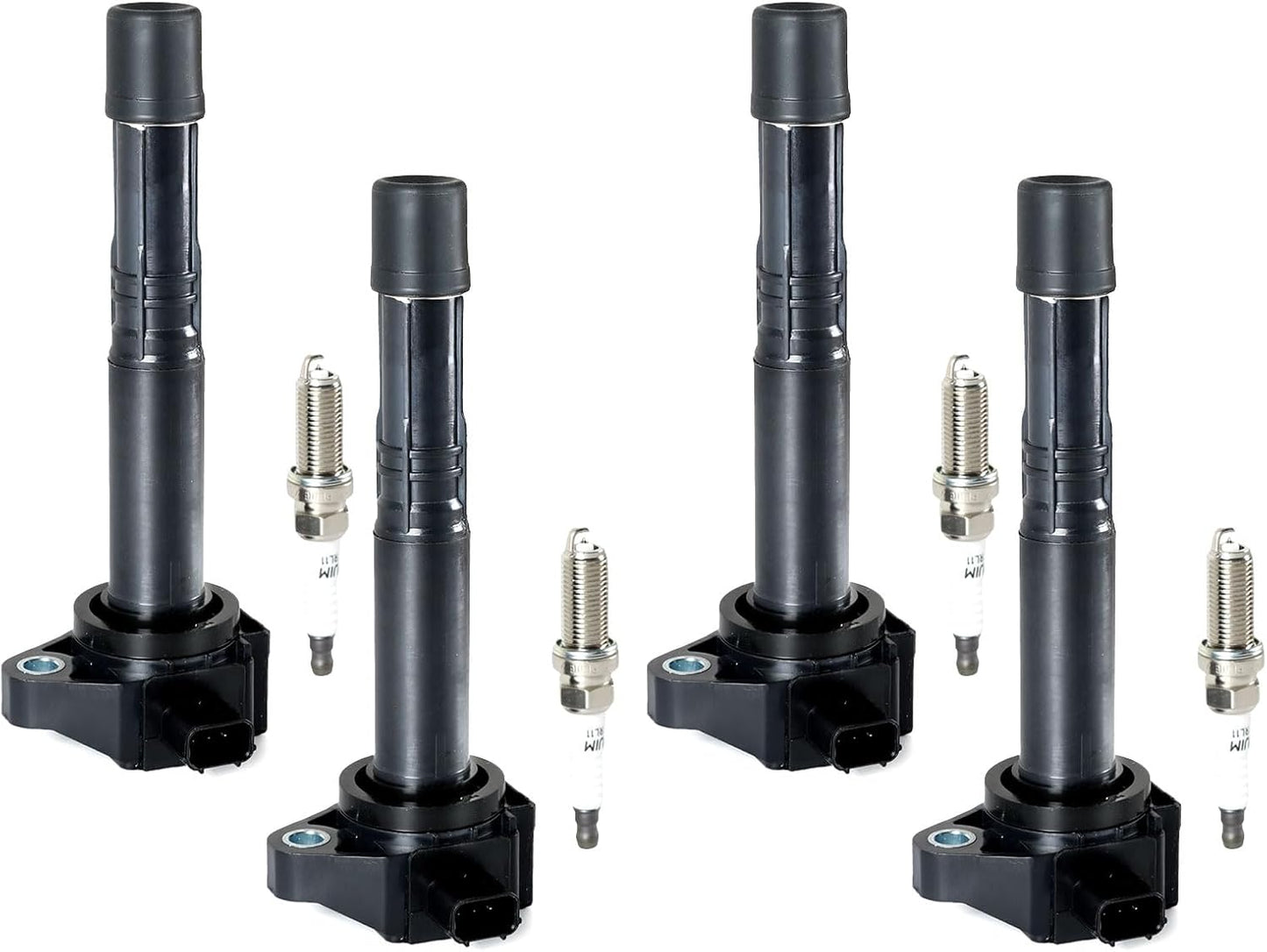 4PCS UF-764 Ignition Coils Pack & Iridium Spark Plugs Compatible with Hyundai Santa Fe 2019-2020 L4 2.4L & Kia Optima 2016-2020 L4 2.4L & Genesis G70 2019-2021 L4 2.0L