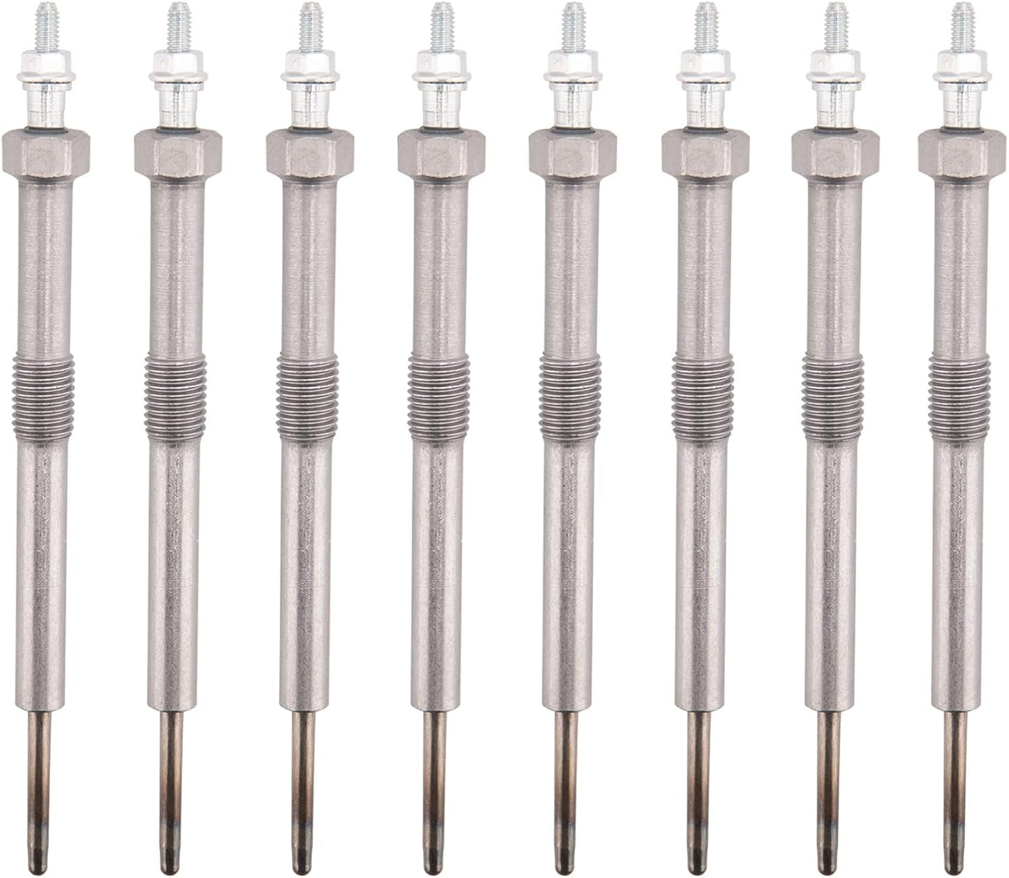 8PCS Diesel Glow Plug, 9G Engine Ignition Part, Replacement for Chevy & GMC LBZ LGH LLY LML LMM Duramax 6.6L, 2006-2016 Silverado, Savana, Sierra, Express, Part # 12639701, 97364968