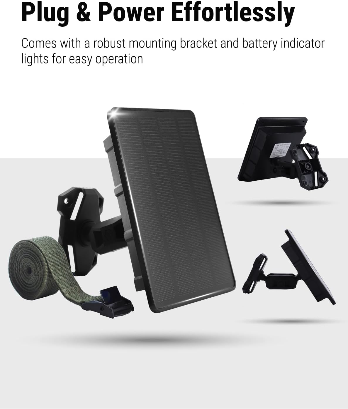 5V/12V Trail Camera Solar Panel - 4W Solar Panel Battery w/ 4400mAh Li-ion Battery, IP66 Waterproof Rated, Solar Battery Charger Kit for Game Cameras