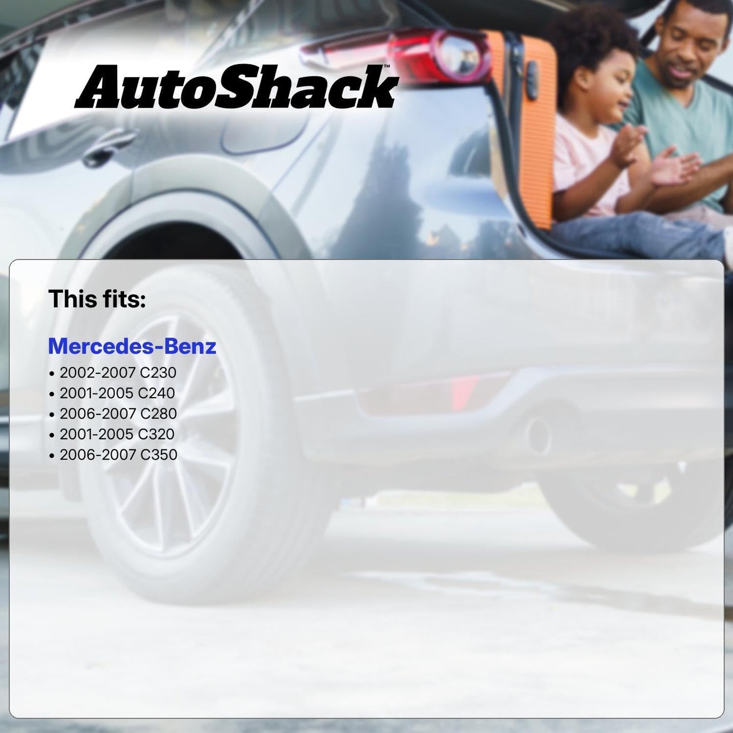 AutoShack Front Complete Strut & Coil Spring Assembly with Rear Shock Absorbers Set for Mercedes C280 C350 C240 C320 2002-2007 C230 V6 | Full-vehicle Suspension System Replacement Kit CSTKS0007