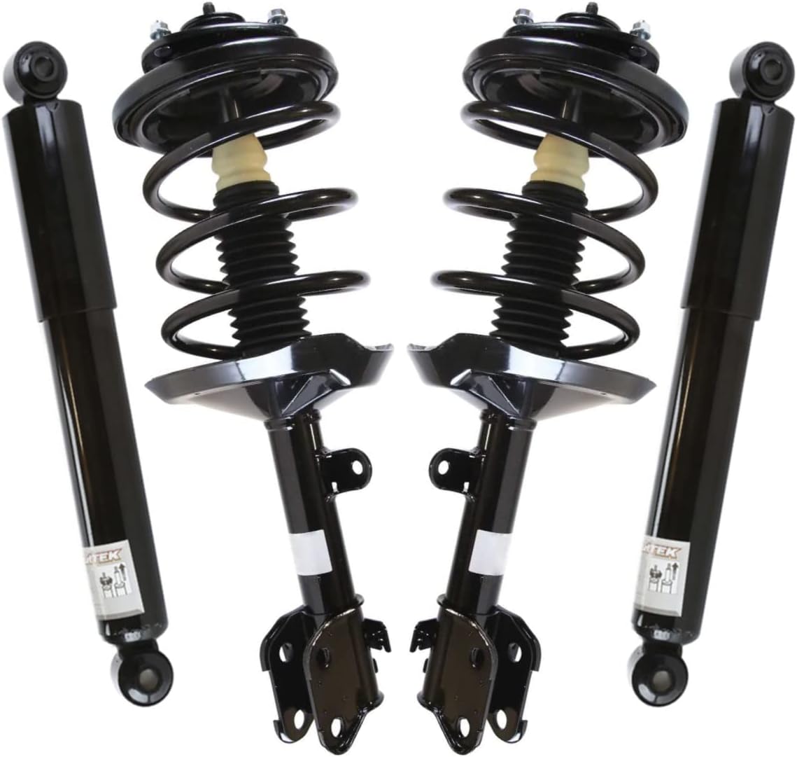 AutoShack Front Complete Strut & Coil Spring Assembly with Rear Shock Absorbers Set for 2003-2006 Acura MDX 3.5L V6 AWD | Full-vehicle Suspension System Replacement Kit CSTKS0062