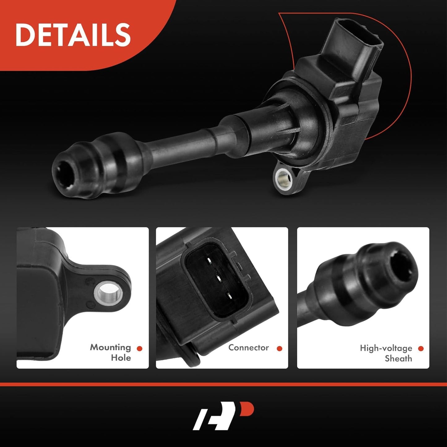 A-Premium Set of 4 Ignition Coil Pack Compatible with Nissan Altima 2002-2006, Sentra 2002-2006, X-Trail 2002-2013, L4 2.5L, Replace# 22448-8H310, UF-350
