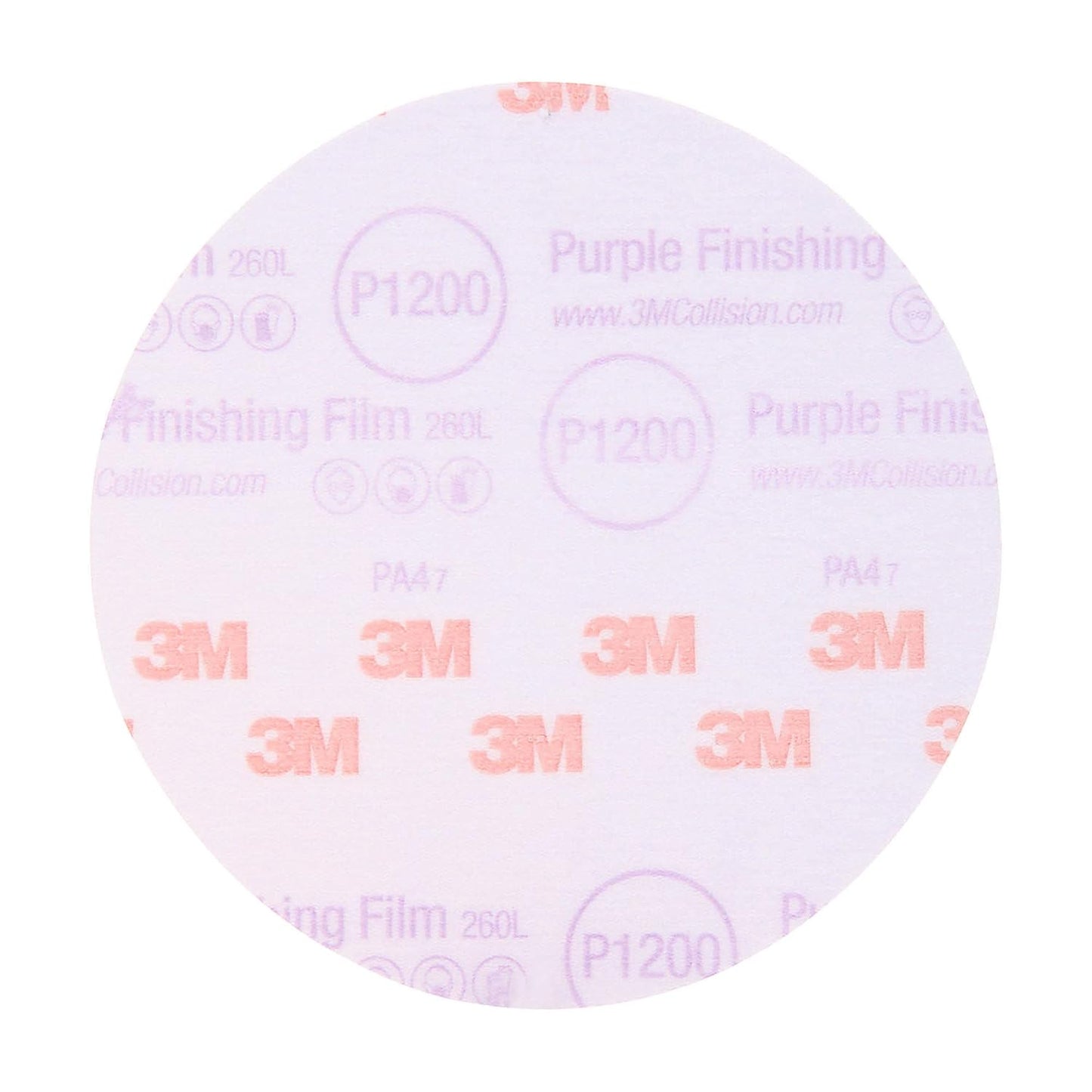 3M Hookit Purple Finishing Film Abrasive Disc 30667, 6 in, 1500+ Grade, 50 Pack, Clear Coat Sanding, Paint Finishing, Defect Removal, Long Lasting
