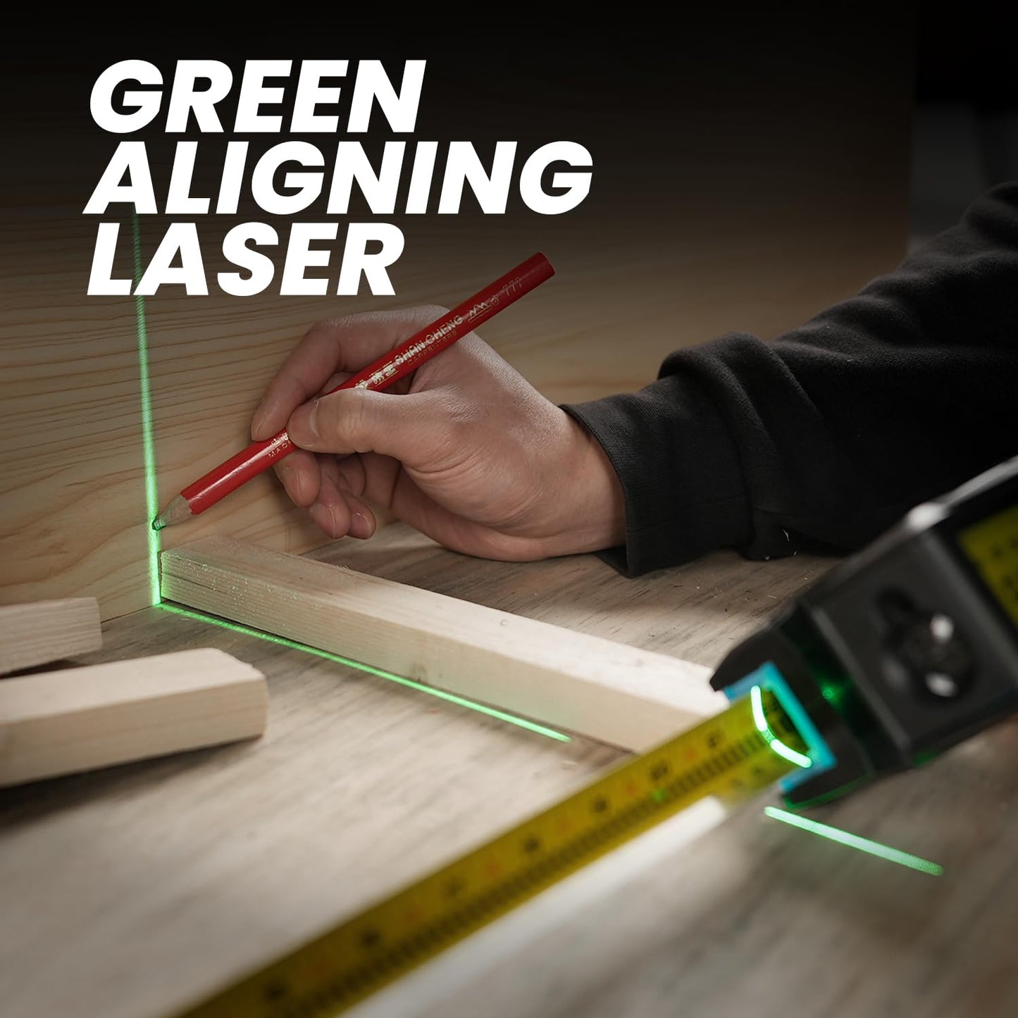 ACEGMET DTX10 Digital Tape Measure - Laser Measurement Tool & Auto Lock Tape with Instant Digital Readout, Green Aligning Laser & Incremental Measurement, USB C Rechargeable | Swappable Battery