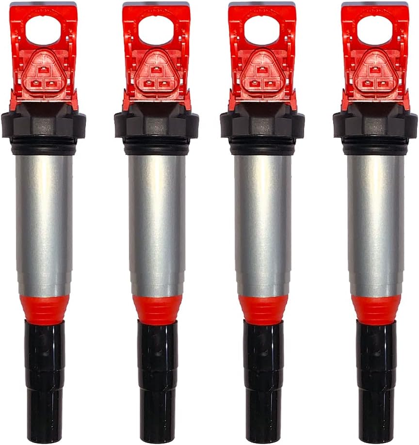 4PC ARKAUTO HIGH ENERGY RED TOP DELPHI TYPE IGNITION COIL UF667 12138616153 FOR MINI R55 R57 R56 R60 R58 R61 R59 1.6 N12 N16 BMW 1 2 3 4 5 SERIES X1 X3 X4 X5 X6 Z4 2.0 2.0T N43 N46 N20 E&F CHASSIS