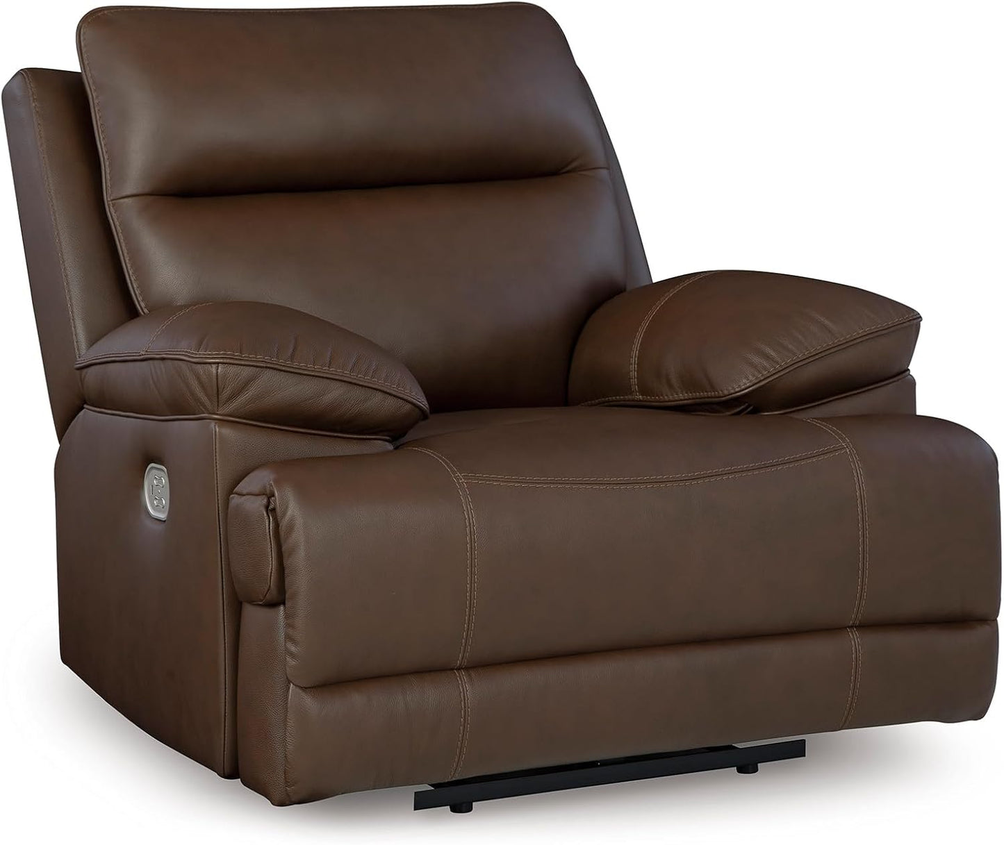 Signature Design by Ashley Rampant Casual Manual Rocker Recliner with Pillow-Top Arms, Dark Brown