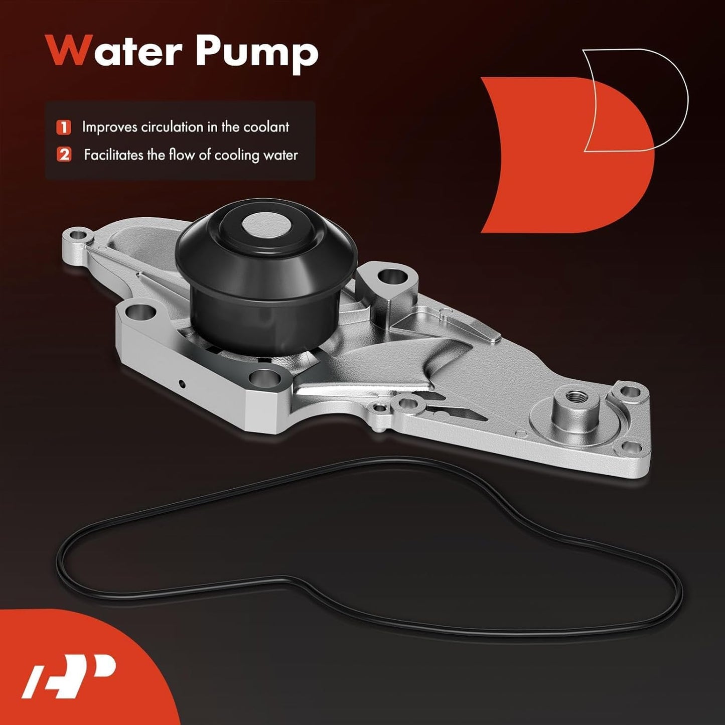 A-Premium Timing Belt Kit with Water Pump Compatible with 03-18 Honda Accord Crosstour Pilot Odyssey Ridgeline Acura MDX RDX RL TL TSX ZDX Saturn Vue 3.0L 3.2L 3.5L 3.7L V6 19200RDVJ01 TKH002 TCKWP329