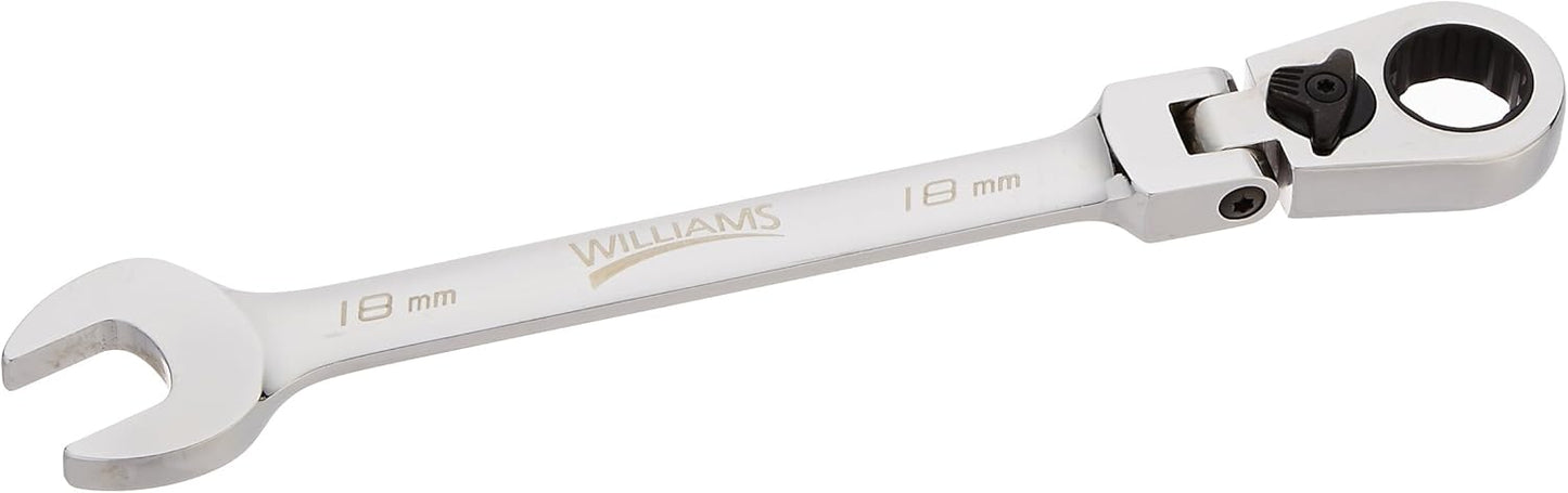 Williams WS-1168RCF 8-Piece Reversible Flex Head Ratcheting Combination Wrench Set