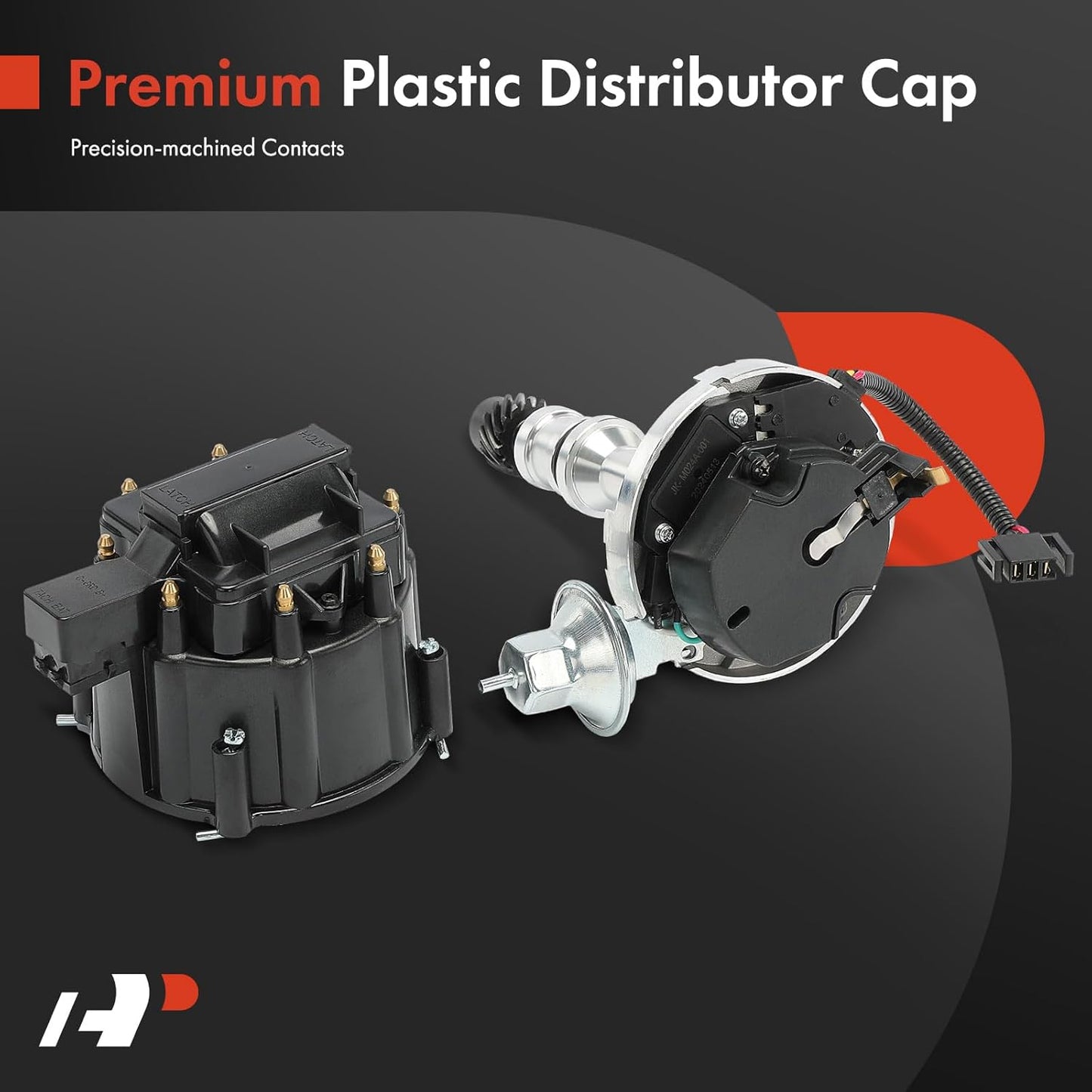 A-Premium Ignition Distributor with Cap and Rotor Compatible with Buick Regal, Apollo, Century, Electra, Estate Wagon, LeSabre, Riviera, Skylark & Chevy Caprice & Oldsmobile 98 & Pontiac Bonneville