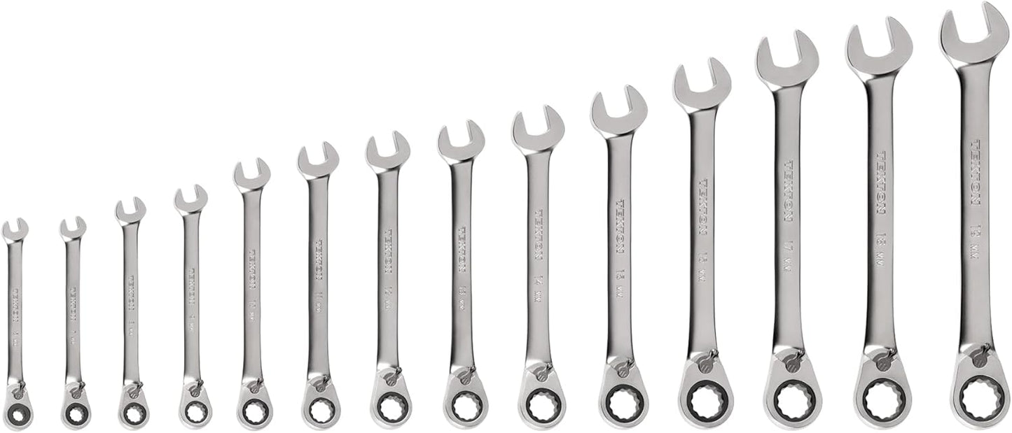 TEKTON Reversible 12-Point Ratcheting Combination Wrench Set with Modular Organizers, 25-Piece (1/4-3/4 in., 6-19 mm) | WRC94304