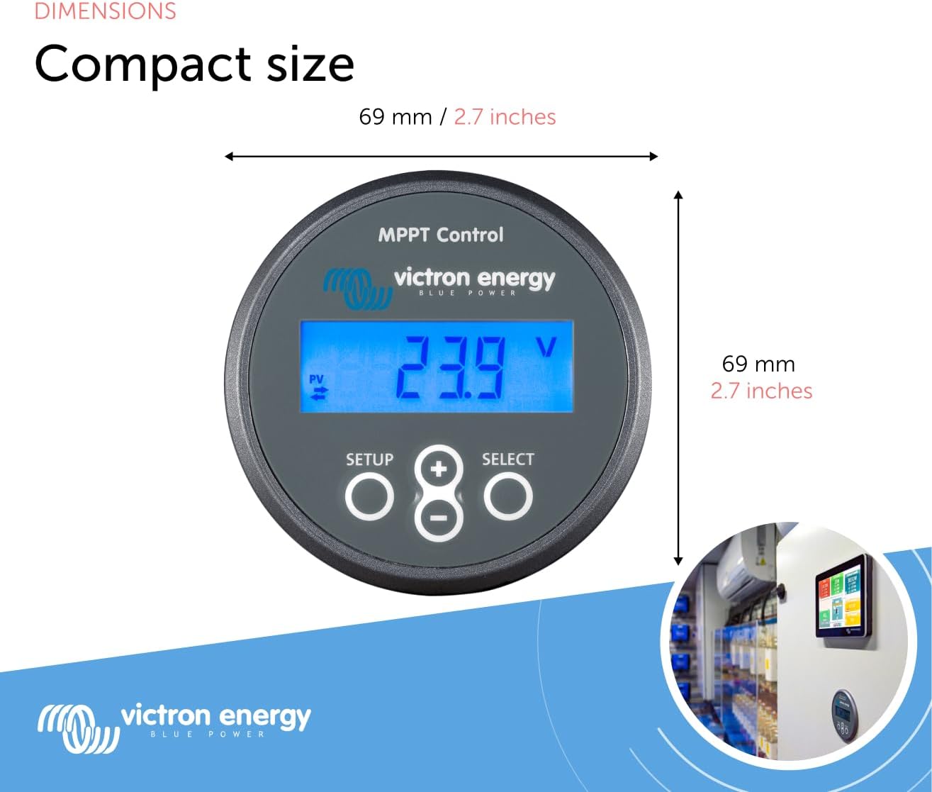 Victron Energy MPPT Control - Controllers for Solar Panels - Remote configuring and Monitoring