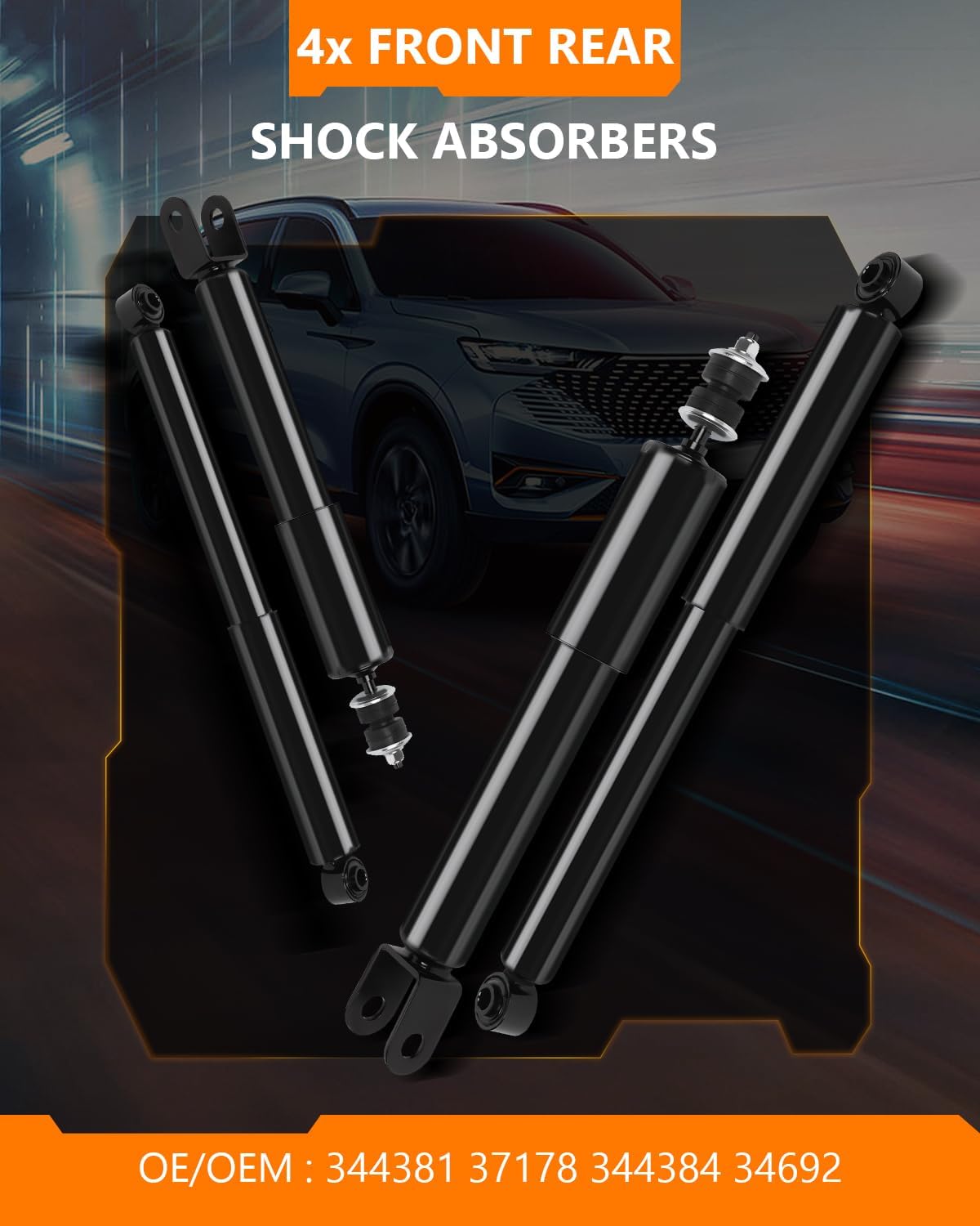 Struts Shocks,OCPTY Front Rear Shock Absorbers for Chevy Fits 2002-2006 for Chevy Avalanche 1500,2000-2006 for Chevy Suburban 1500/for Chevy Tahoe/for GMC Yukon/for GMC Yukon XL 1500 344381-4pcs