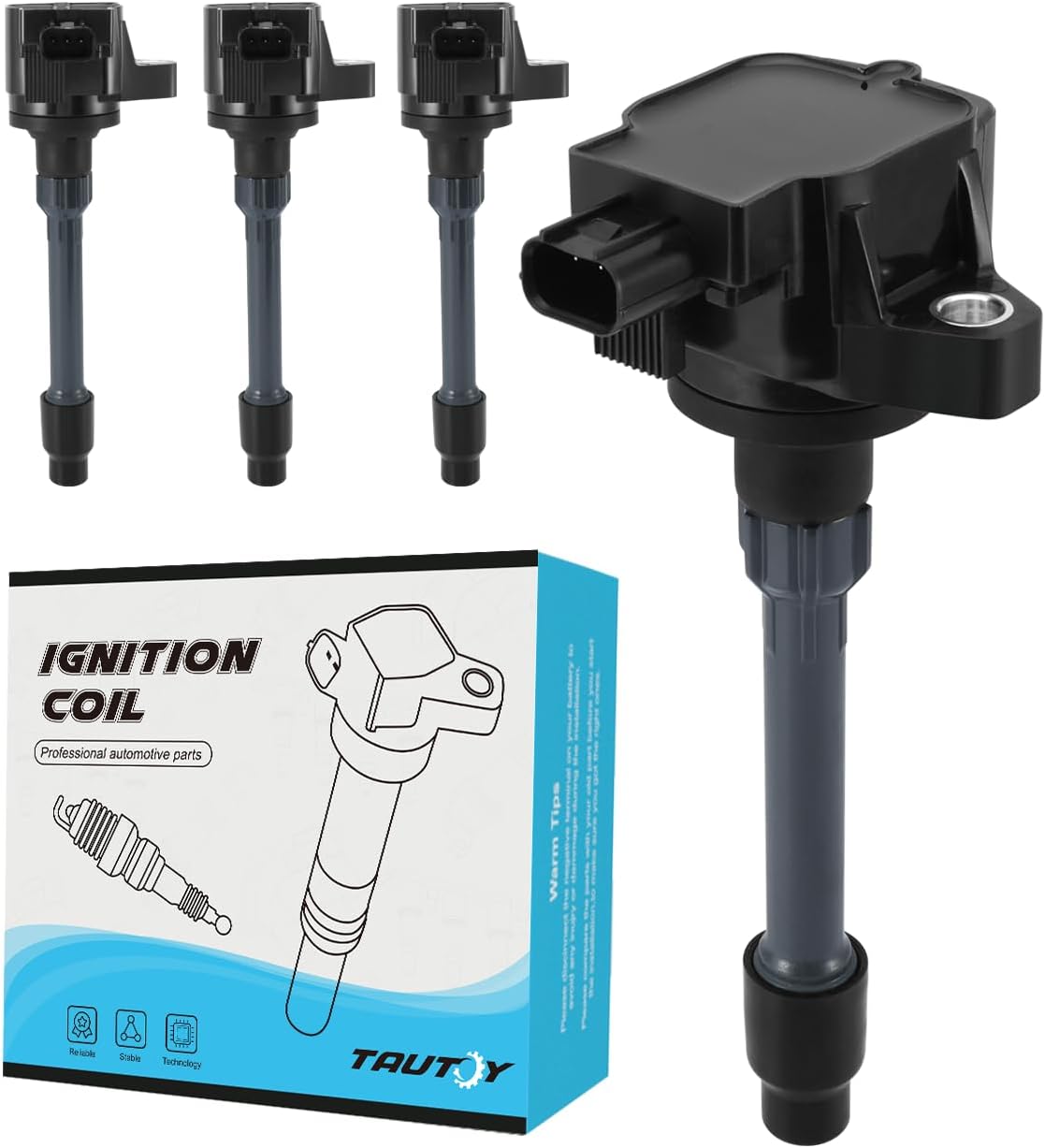 Set of 4 UF781 Ignition Coil Pack (1.5L 2.0L) 2016-2023 For Acura RDX TLX,For Honda Accord CR-V Civic,Replace # GN10886 CM11-124A CM11124A 30520-59B-013 3052059B013 3052059B023 95660 49183