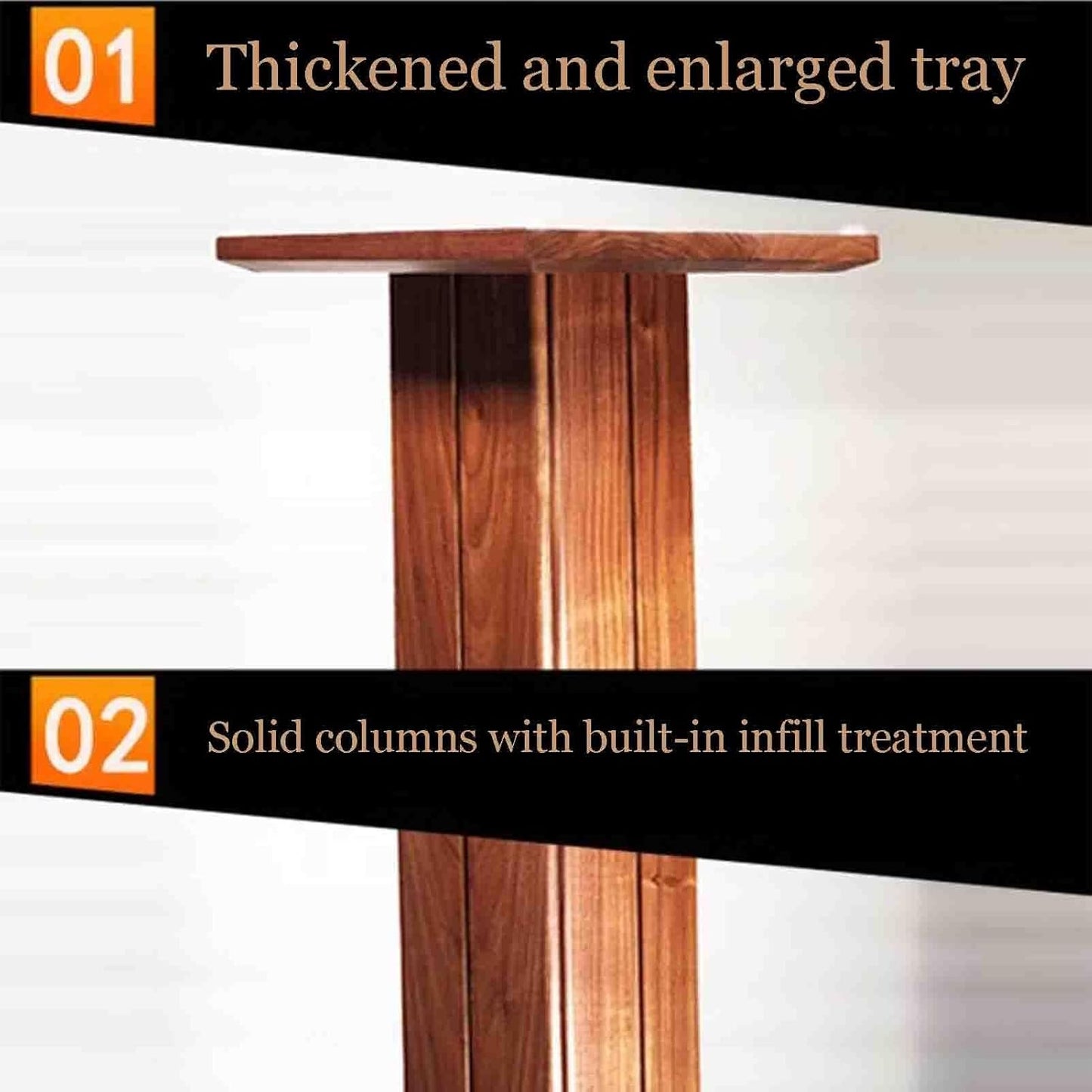 Speaker Stands 1 Pair of Solid Wood Audio Stands Home Theatre HiFi Audio Stands Floor Standing Audio Stands Load-Bearing Solid Not to Hurt The Equipment Support Strong