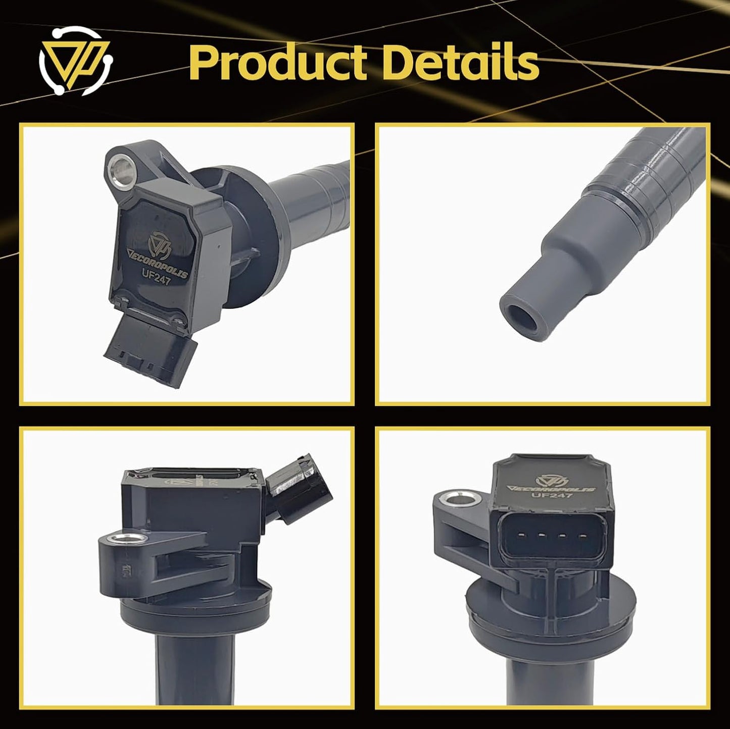 4 PCS Ignition Coil Pack (1.8L L4 Only) For Toyota Celica 2000-2005,Corolla 1999-2008,Matrix 2003-2008,MR2 Spyder 2000-2005,Chevy Prizm 1999-2002,Pontiac Vibe 2003-2008 UF315 UF247 C1249