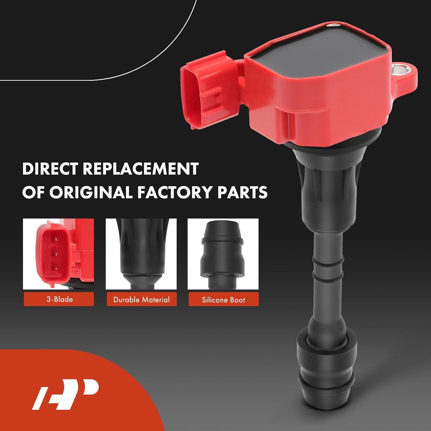 A-Premium (Red) Set of 12 Ignition Coil Pack and Iridium Spark Plugs Compatible with Nissan Altima, Frontier, Murano, Pathfinder, Maxima, NV1500, Xterra, Quest & Suzuki Equator & Infiniti QX4, I35