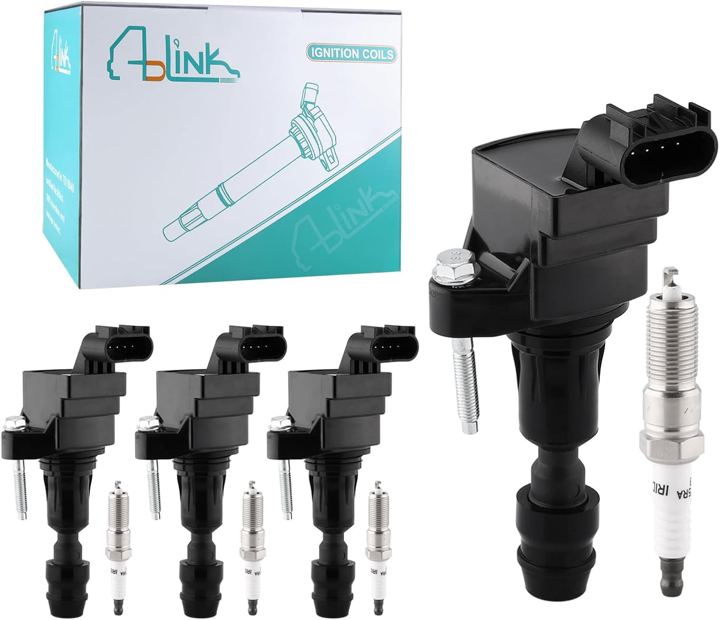 UF491 UF645 Ignition Coil For Buick Lacrosse Regal Verano,For Chevy Orlando Captiva Cobalt Equinox HHR Malibu,GMC Terrain,Pontiac G5 G6 Solstice,Saturn Aura Ion Sky Vue 2.0L 2.2L 2.4L,Set Of 4