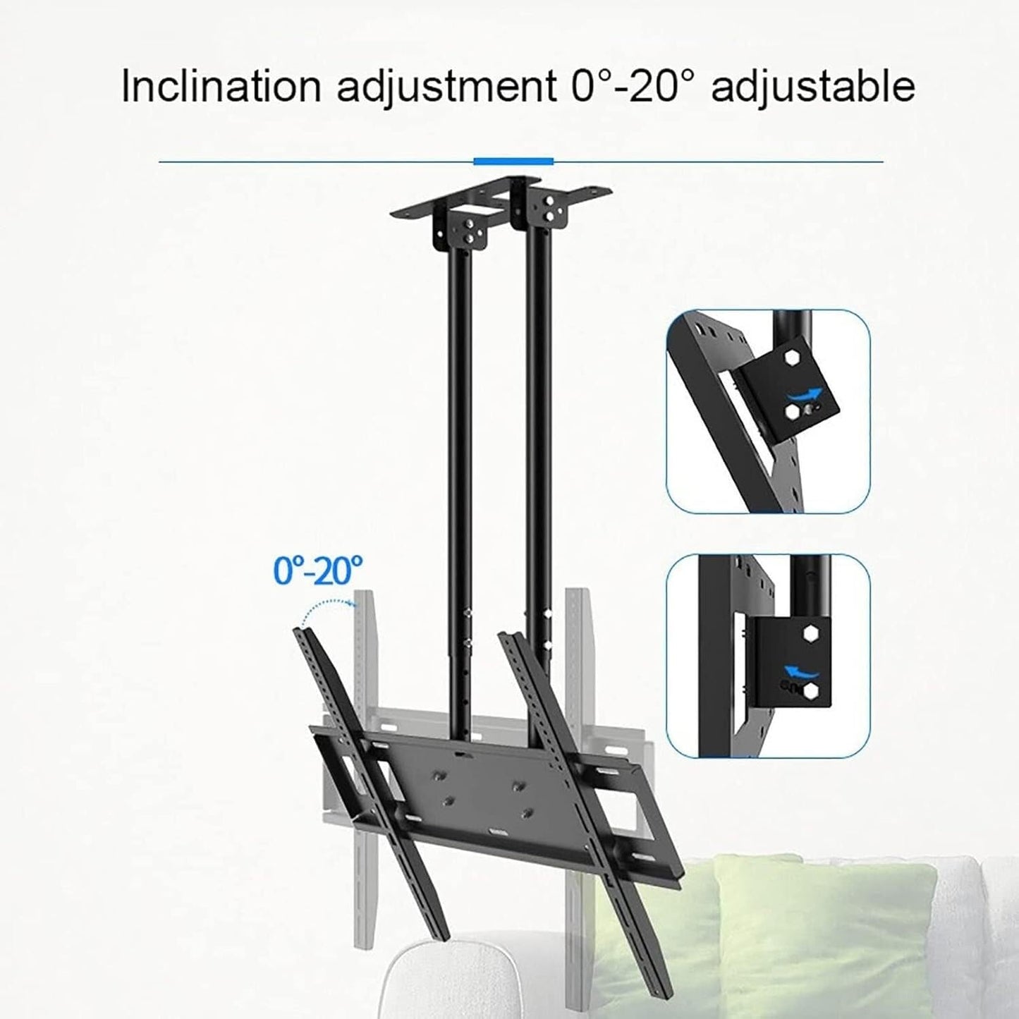 TV Wall Bracket Adjustable Ceiling TV Mount Bracket - TV Wall Mount Bracket, Telescoping Outdoor TV Mount, for 50-110Inch Flat Sn TVs for 26-70 inch TVs
