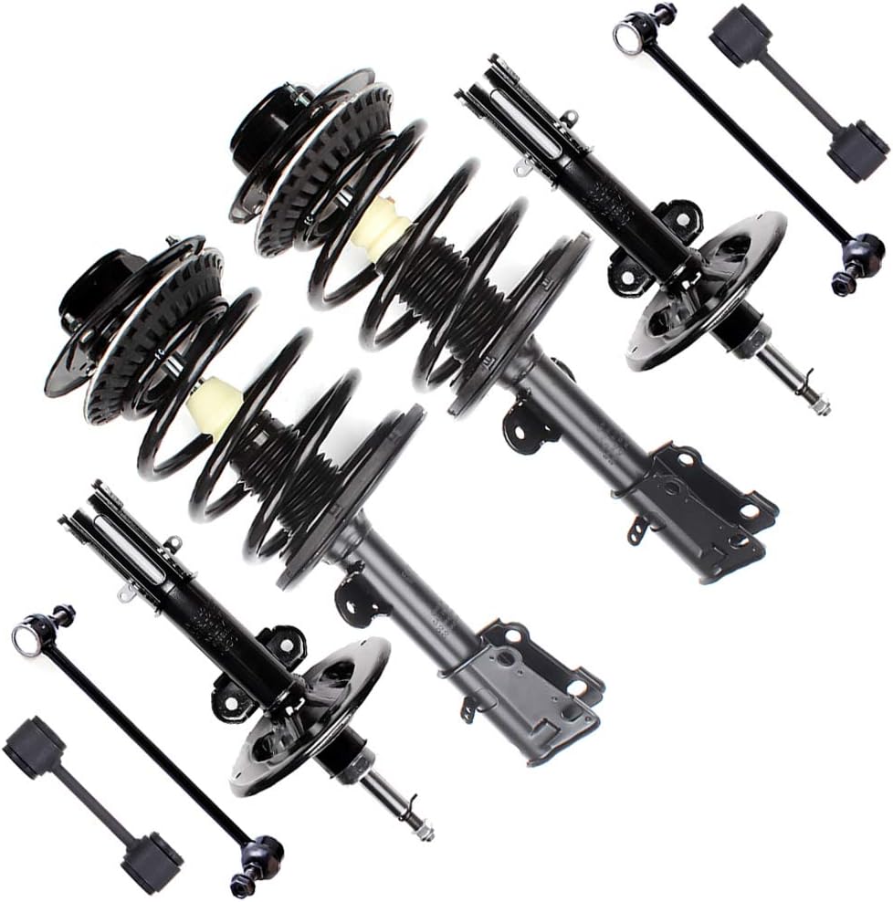 SCITOO Struts Shock suspension kit for 2001-2007 for Chrysler Town & Country Front shock absorber Front Strut Spring Assembly Stabilizer Bar Link Kit 8 Pcs,71572 171572L 171572R K7301 K7258