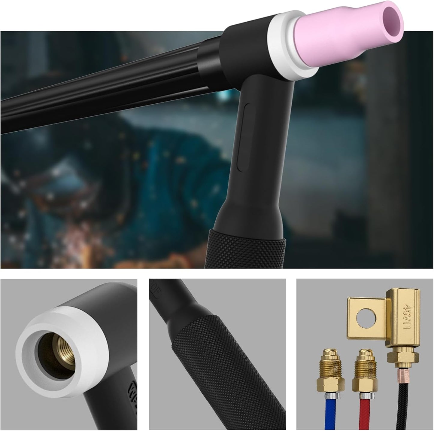 YESWELDER TIG Welding Torch WP-20F Flexible Head Water-Cooled 250Amp Welding Torch 25ft Cable