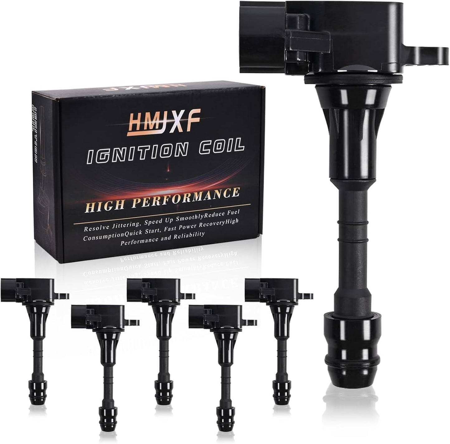 Set of 6 Ignition Coil Packs UF595 UF553 5C1652 E1053 DG520 Compatible with Ford Lincoln Taurus Explorer F-150 Mustang Transit 150 250 350 MKS MKT MKX MKZ - 3.5L 3.7L V6