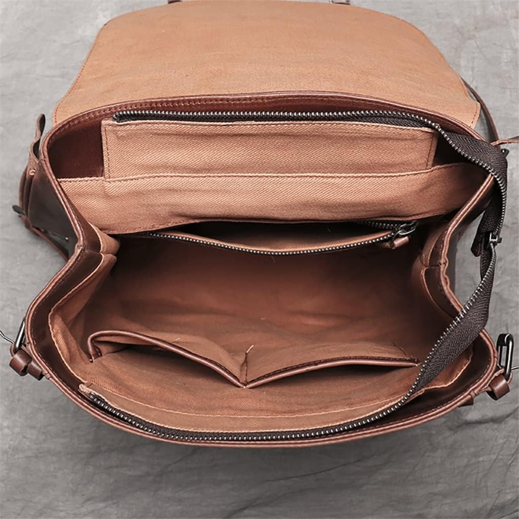 Backpack Men's Leather Rucksack Men's Travel Bag Men's Laptop Backpack Leather Bag