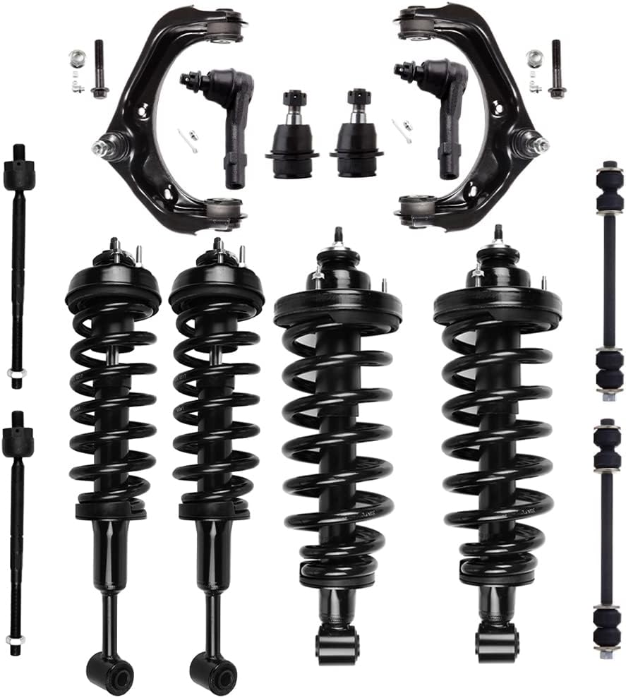 Struts Shock suspension kit for 2006 2007 2008 2009 2010 ford Explorer 2006 2007 2008 2009 2010 for Mercury Mountaineer Front and Rear Complete Struts Assembly 12 Pcs