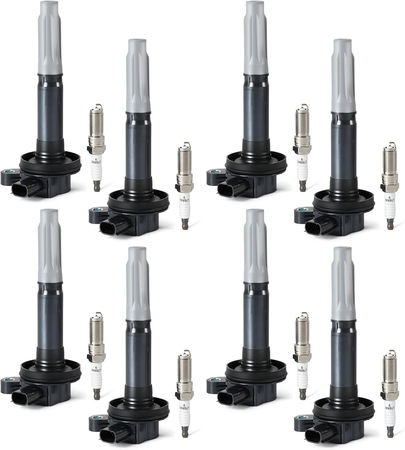 4PCS UF-764 Ignition Coils Pack & Iridium Spark Plugs Compatible with Hyundai Santa Fe 2019-2020 L4 2.4L & Kia Optima 2016-2020 L4 2.4L & Genesis G70 2019-2021 L4 2.0L
