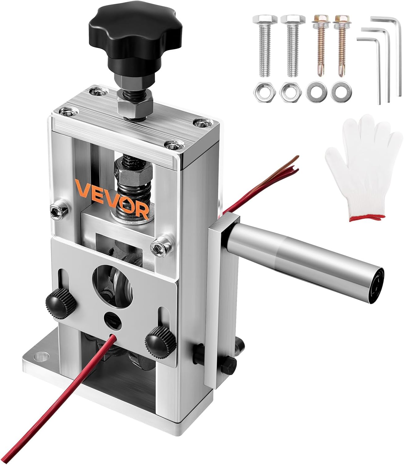 VEVOR Wire Stripping Machine 0.06-1.5 inch,Wire Stripper Machine 11 Channels 10 Blades, Automatic Wire Stripping Tool with Manual Hand Cranked Industrial for Recycling Copper Wire Stripper