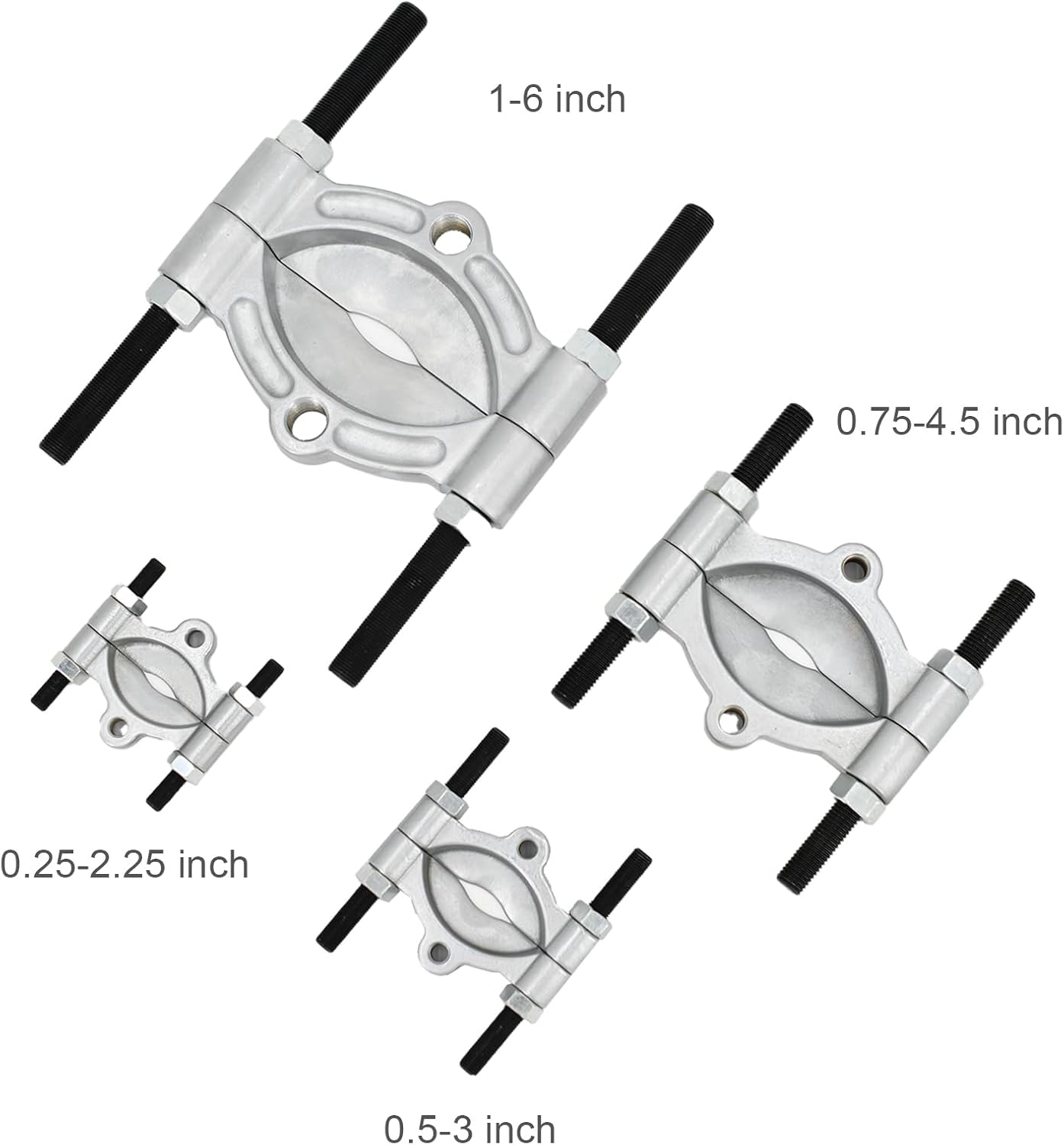 Bearing Splitter Separator Tool 1-6inch 25-155mm Heavy Duty Puller for Gear Pinion Wheel Hub Metric 40CR Steel Drop Forged Professional Remover Tool for Universal Car Applications