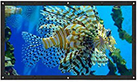 Soft Foldable 16:9 84 100 120 inch Projector Screen Fiber Canvas Curtain for Projector Film Home Theater Outdoor(100 inch)
