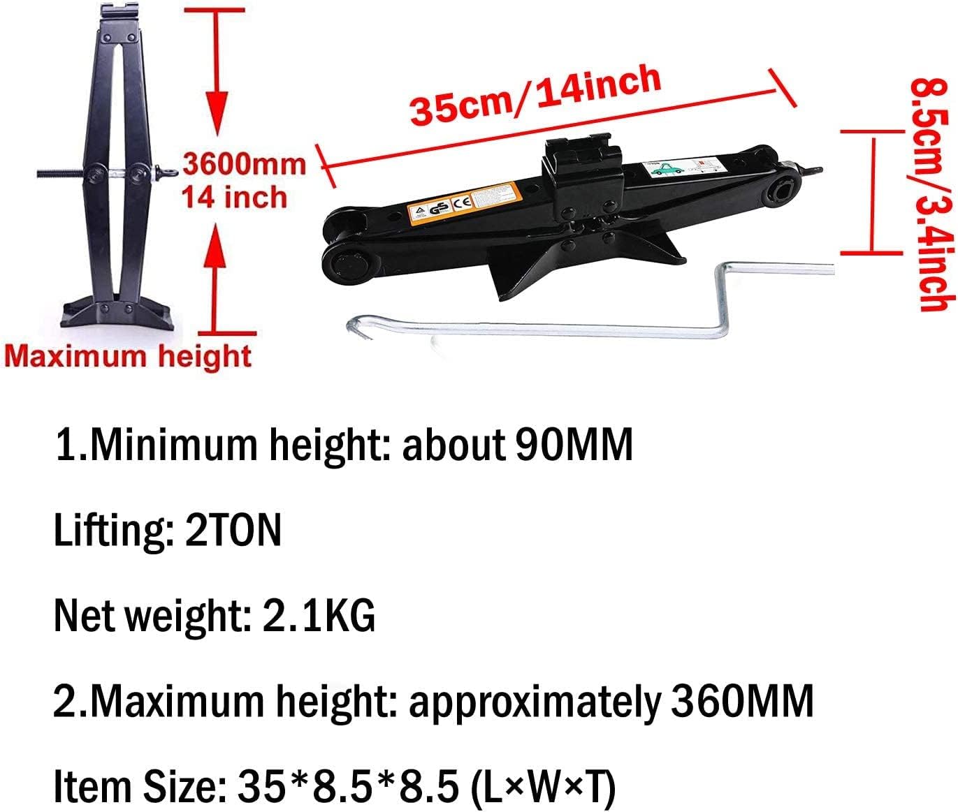 Spare Tire Removal Tool and Scissor Jack Handle 2 Ton Set for Ford F150 Truck (2004 to 2014) Wheel Release/Removal Repair Lug Wrench Replacement Kit