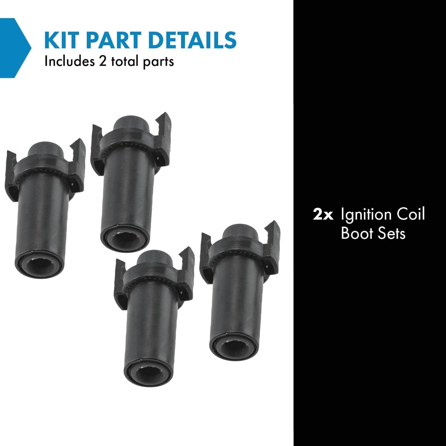 TRQ Spark Plug Coil Boot Kit Set of 4 for Cavalier Grand Am Cutlass 2.3L 2.4L