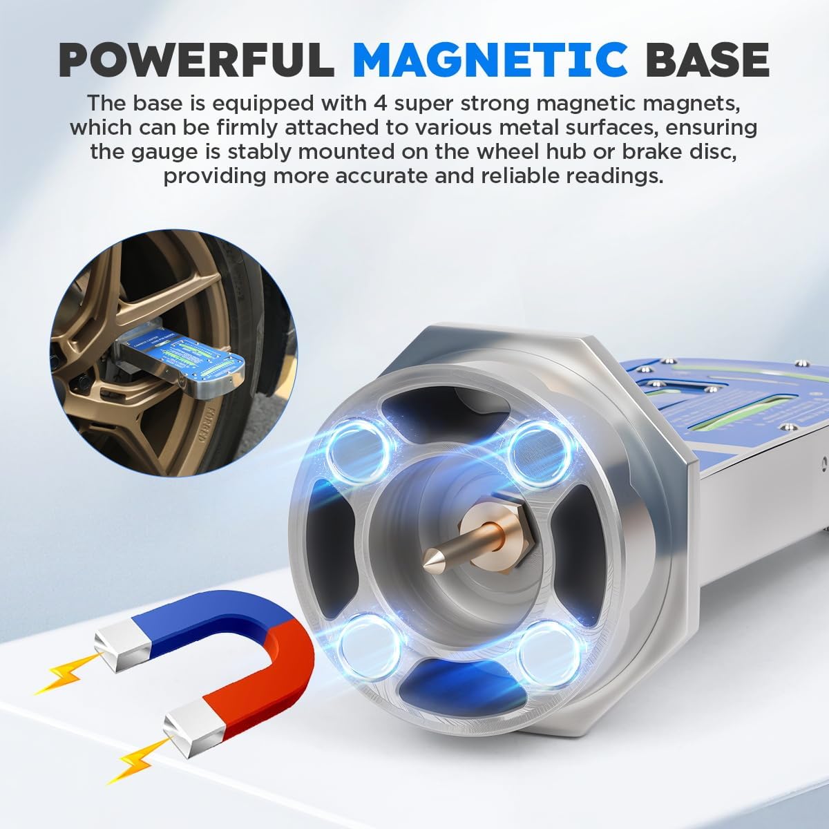 Camber Caster Gauge with Kingpin Inclination, 3-in-1 Pro Wheel Alignment Tools Automotive Magnetic Caster Camber Alignment Tool Precise Strut Wheel Hub Alignment Kit for Car Truck RV Tire Repair