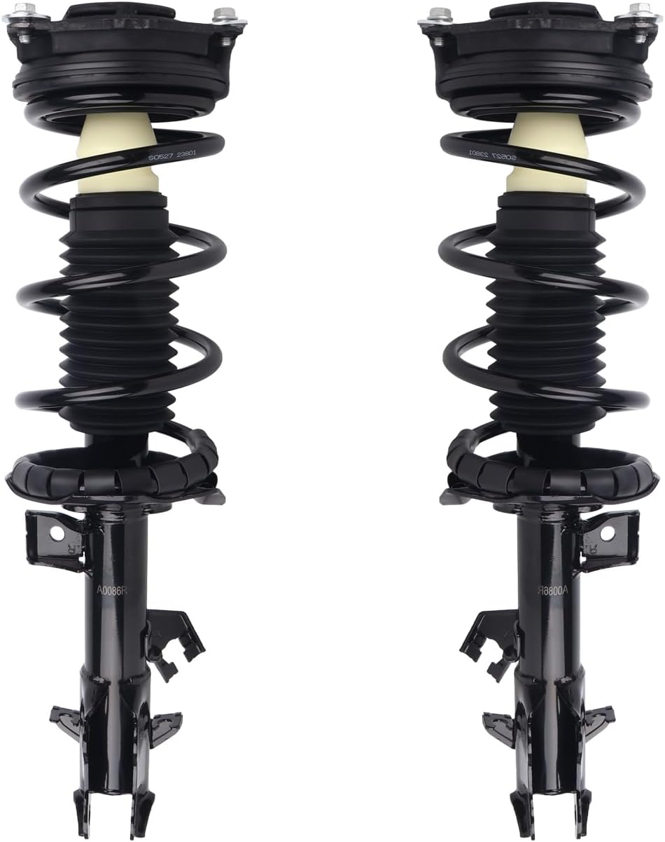 Autoround 172352 172351 Front Complete Shock Absorber Compatible with Nissan Versa 2007 2008 2009 2010 2011 2012, Left & Right Struts with Coil Spring Assembly