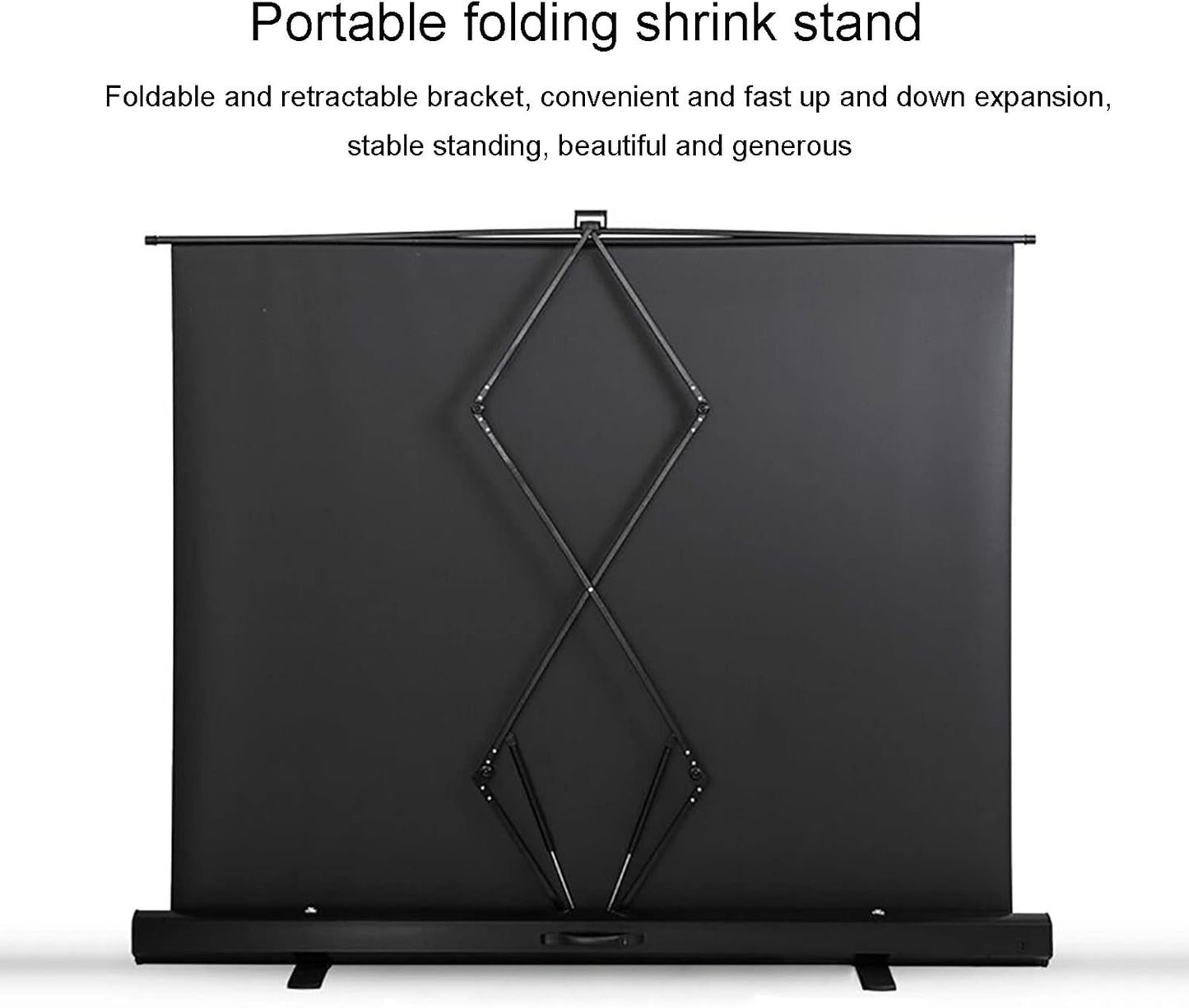 4:3/16:9/16:10 HD Manual Projection Screen Portable Foldable Projection Screen Desktop Projection Screen, for Home Theater, Presentation (60 inch 4: 3