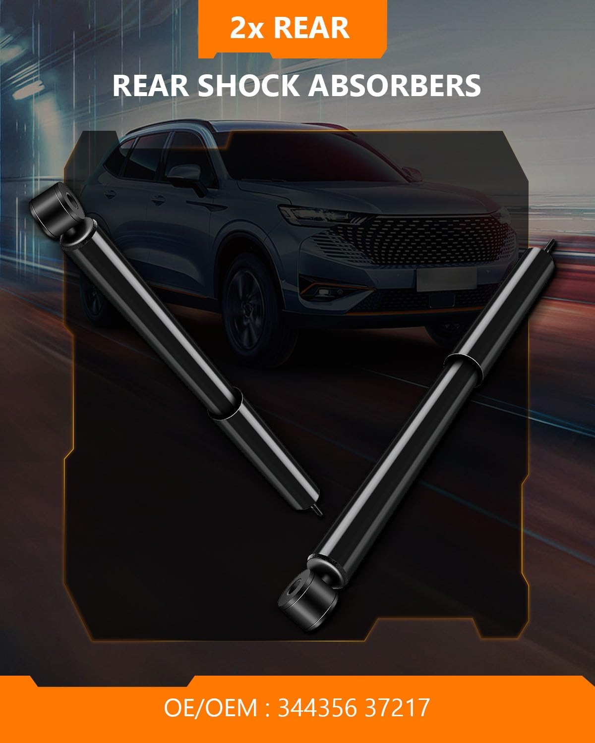 Shocks Rear (2Pcs),OCPTY Shocks Absorbers for Ford Fits 2001 2002 2003 2004 2005 2006 2007 for Ford Escape,2001 2002 2003 2004 2005 2006 08 09 10 for Mazda Tribute,2005-2010 for Mercury Mariner 37217