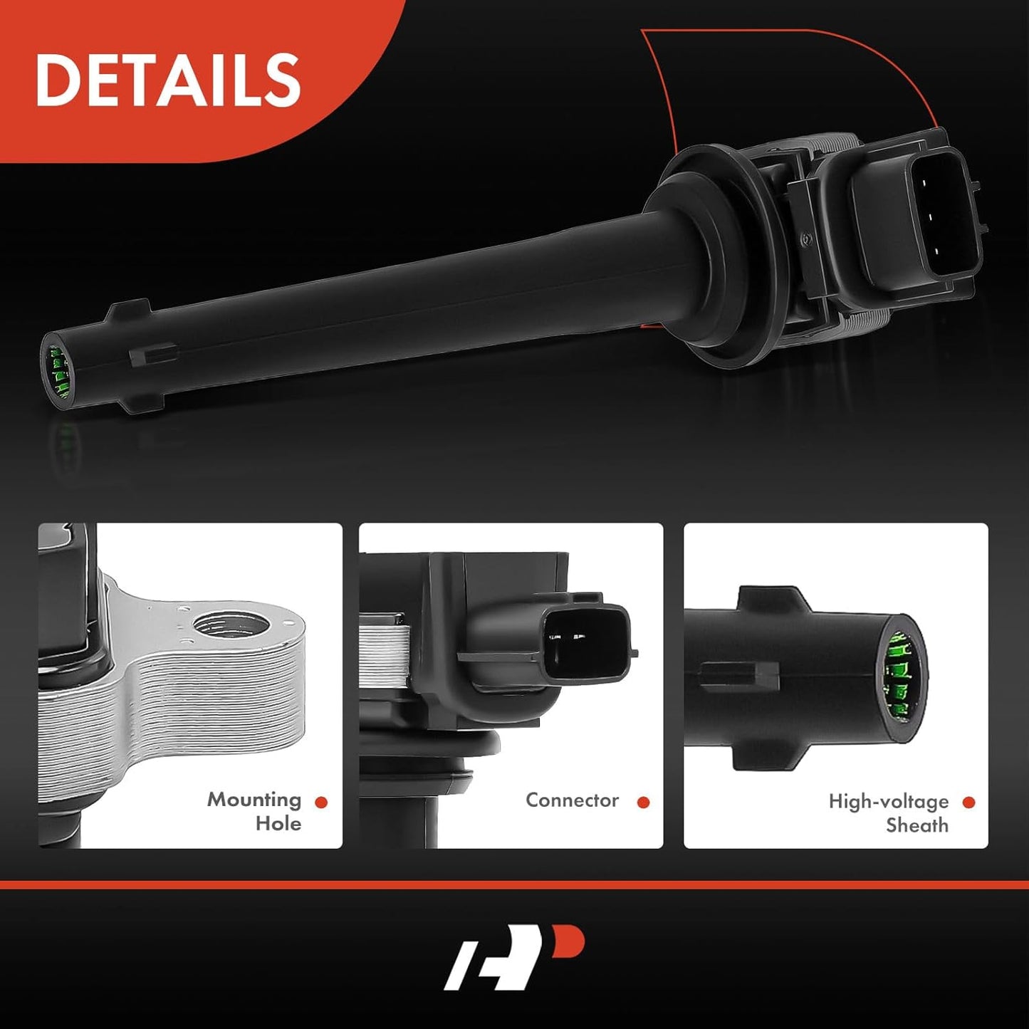 A-Premium Engine Ignition Coil Pack Compatible with Nissan Sentra 2007-2012, 2.0L, 4-PC Set