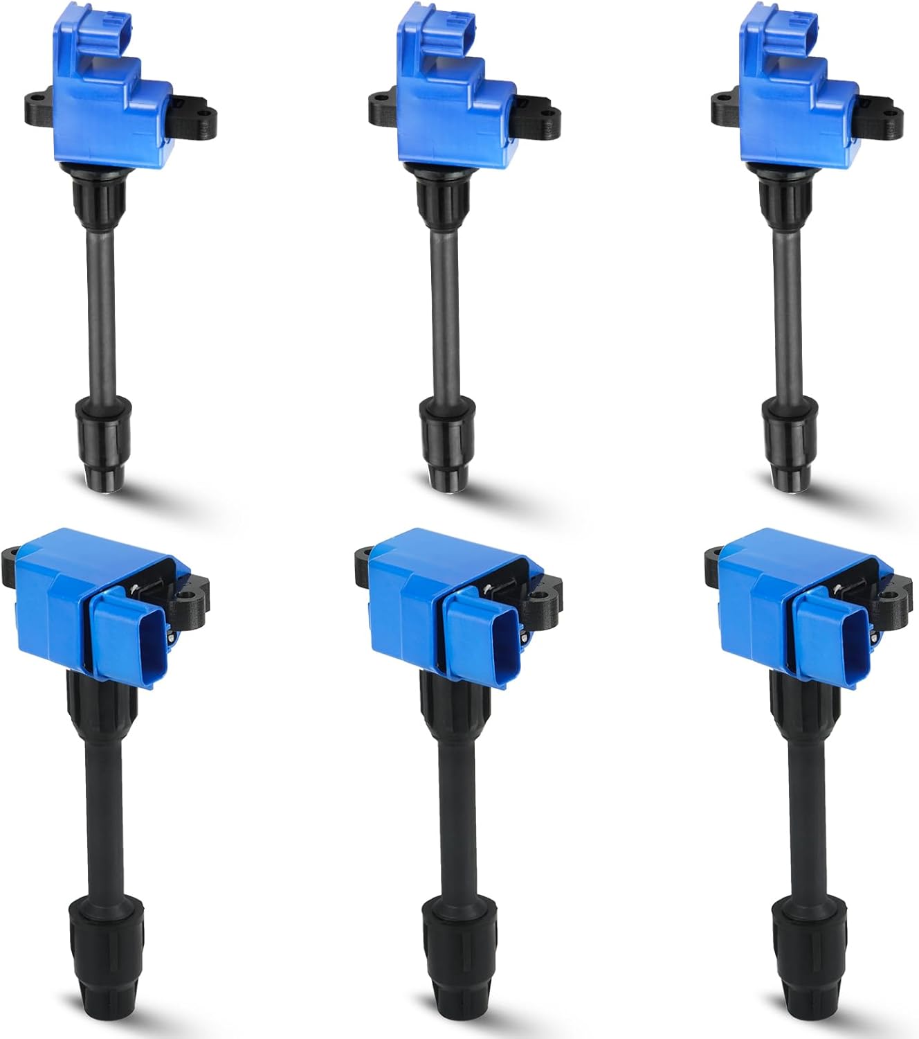Set of 6 Ignition Coil Pack Compatible with Infiniti I30 1996-1999 Nissan Maxima 1995-1999 3.0 V6, Replace for UF138 UF262 UF139 UF263, Black