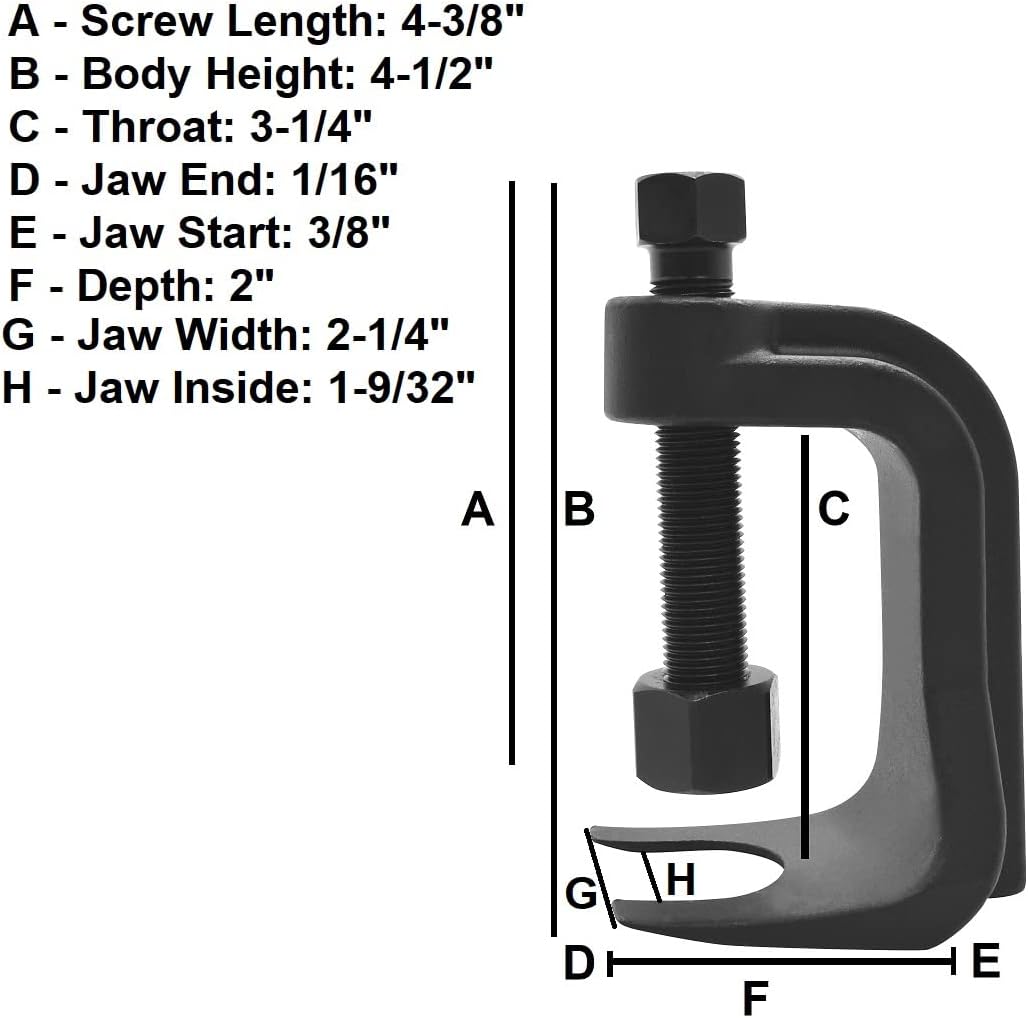 Astro Tools 78912 Low Profile Ball Joint Separator, Black