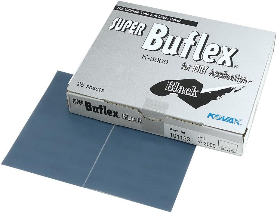Super Buflex Flexible Polishing Sheets Starter Kit, SP19160, K2000 - K3000, 15 Sheets + 1 Interface Pad + 1 Hand Block