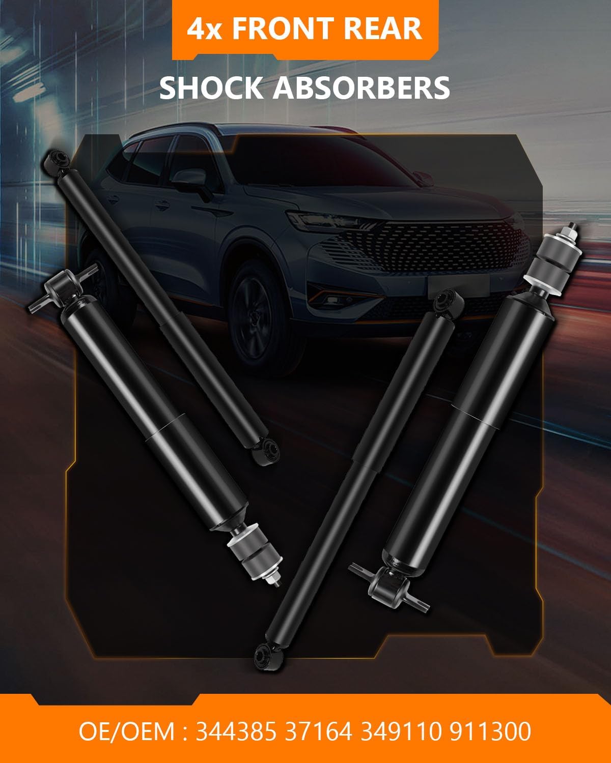 4x Front Rear Shocks Struts for Ram (RWD), OCPTY Shock Absorbers Fit 2009-2010 for Dodge Ram 1500 | 2019 2020 2021 for Ram for 1500 Classic | 2011-2018 for Ram for 1500 349110 911300 344385 37164