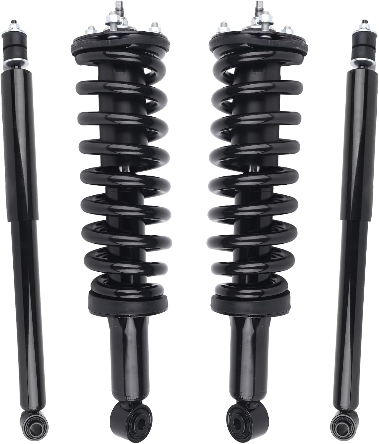 Autoround Front & Rear Complete Strut Shock Absorber Compatible with Toyota Sequoia 2001 2002 2003 2004 2005 2006 2007 171348L 171348R 37240 Struts with Coil Spring Assembly