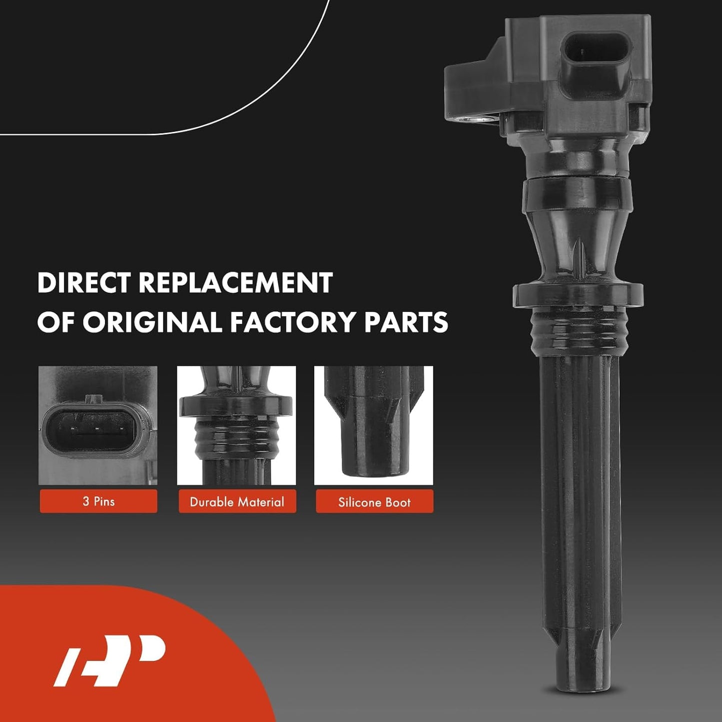 A-Premium Set of 4 Ignition Coil Pack and Iridium Spark Plugs Compatible with Land Rover Range Rover Evoque 2018-2020, Range Rover Velar, Range Rover Sport, Discovery Sport, 2.0L