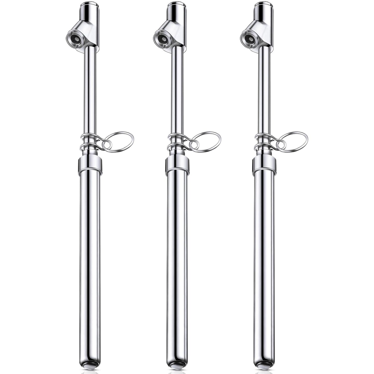 Tallew 10 Pack Dual Head Tire Pressure Gauge Heavy Duty Air Pressure Tire Gauge for Auto Truck Car RV Van Gage Range 10-150PSI, 1-10Bar (Silver)