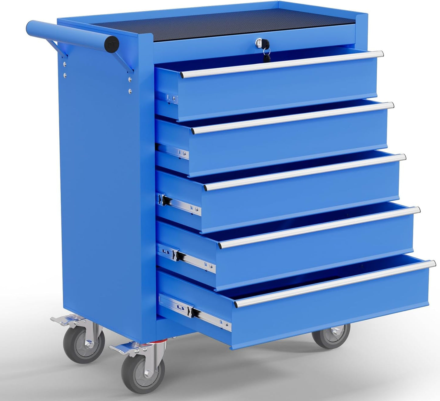 5-Drawer Tool Chest,Rolling Tool Cart with Wheels,High Capacity Tool Cabinet with Locking System for Garage, Warehouse, Workshop-Black