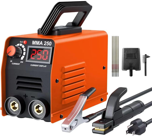 Stick Welder 250 Amp 110V Mini LED Display Digital Inverter IGBT Welding Machine,MMA arc Welder Machine dc Inverter Welder with Digital Display Portable Welding Machine