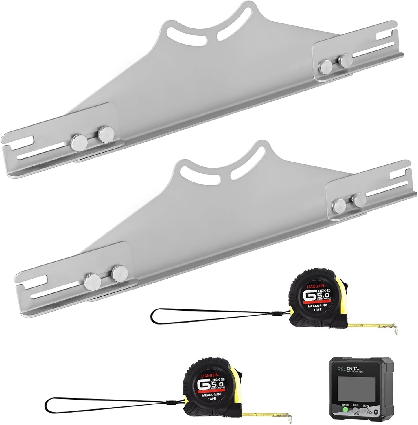 Toe Alignment Tool Toe Plates Wheel Alignment Tool Automotive with 2 Tape Measures and 1 Digital Angle Finder Provides Accurate Fast Wheel Alignment Measurements for Car, ATV, UTV